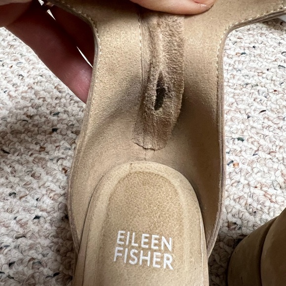 Eileen Fisher Tan Heels with Ankle Strap and Pointed Toe - Picture 6 of 12